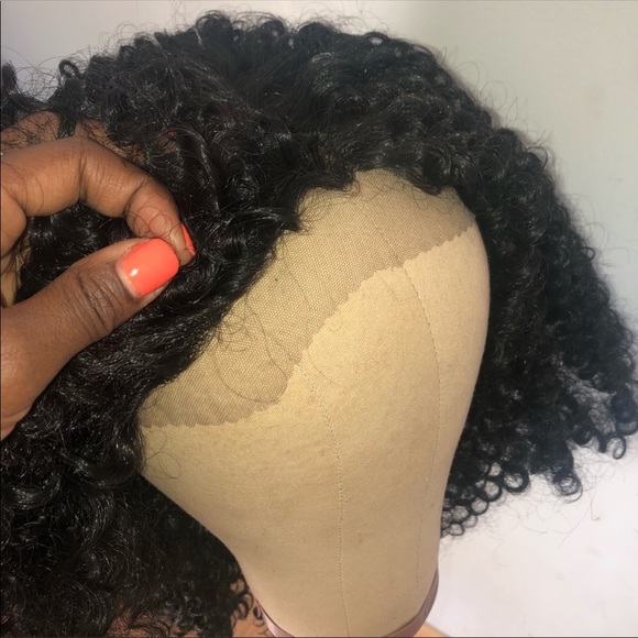 ?Judy?BLACK AFRO KINKY CURLY LACEFRONT WIG ?NWT